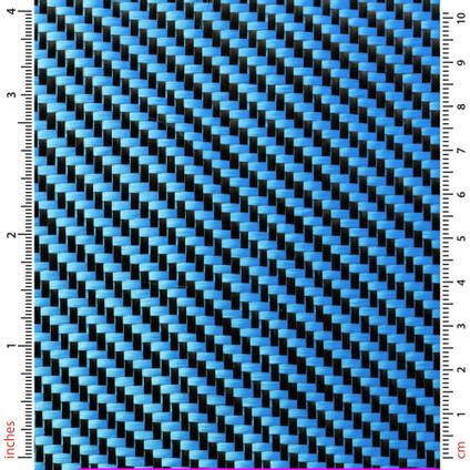 210g Blue 2x2 Twill 3k Carbon Fibre Cloth (1000mm)