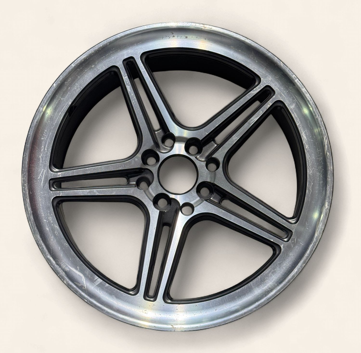 Silver &amp; Black Barrel dual 5 spoke 17' 5x100/114
