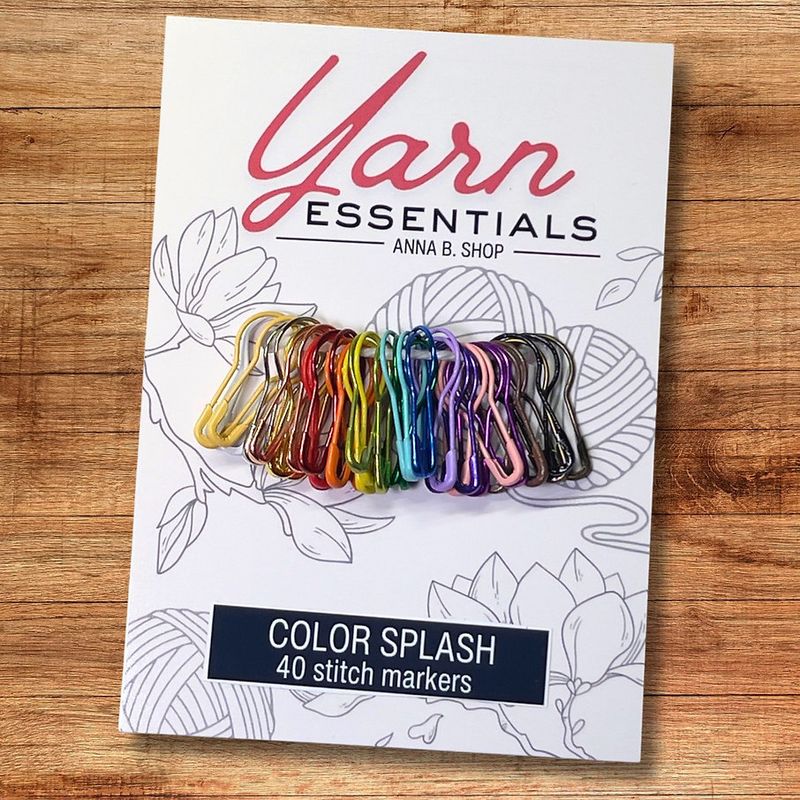 ABS Stitch Markers - Color Splash Bulb