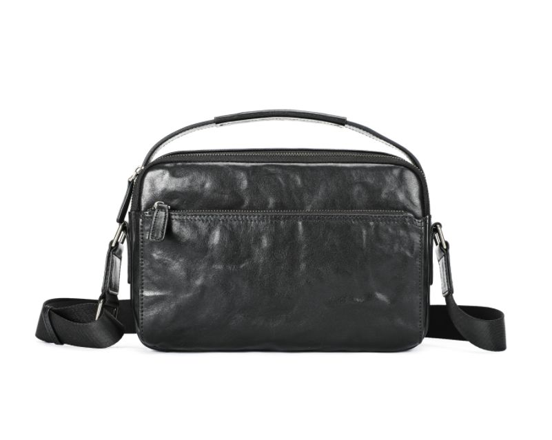 Men’s Genuine Leather Crossbody Bag – Minimalist Style Full Grain Cowhide Shoulder Bag | Model 6251