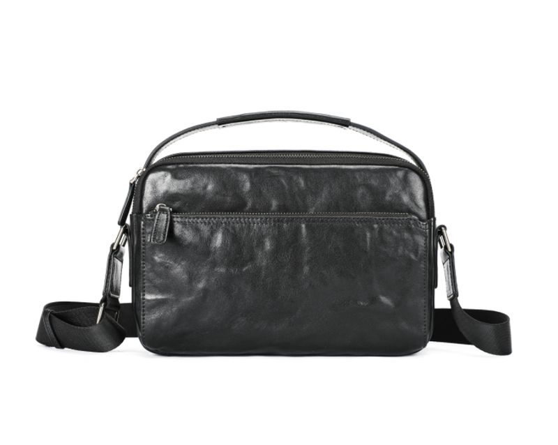 Men’s Genuine Leather Crossbody Bag – Minimalist Style Full Grain Cowhide Shoulder Bag | Model 6251