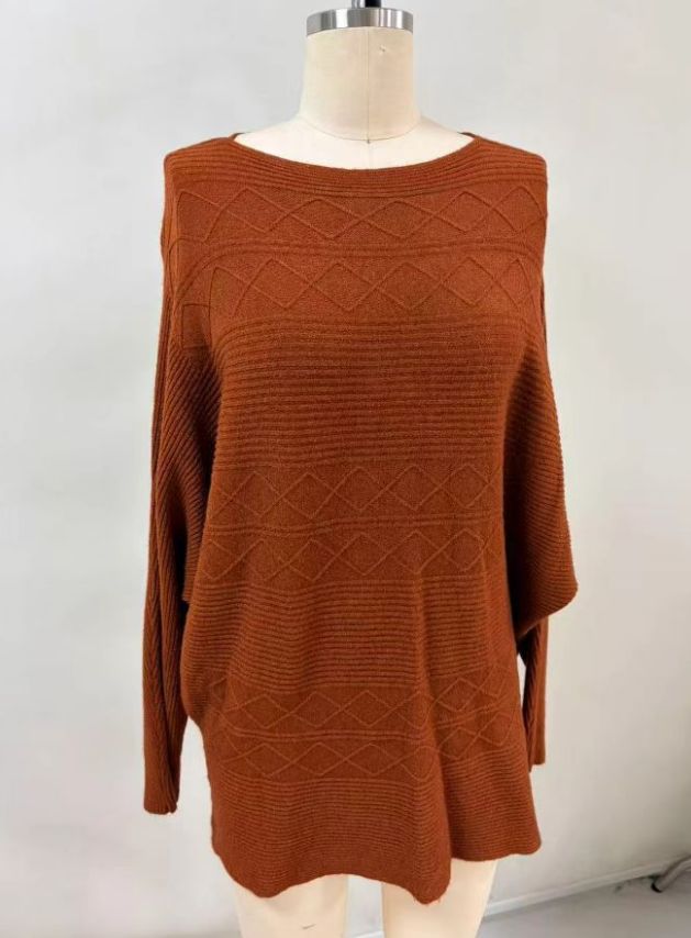 Rust Knitted Oversized Sweater – Made to Order – OEM/ODM Available