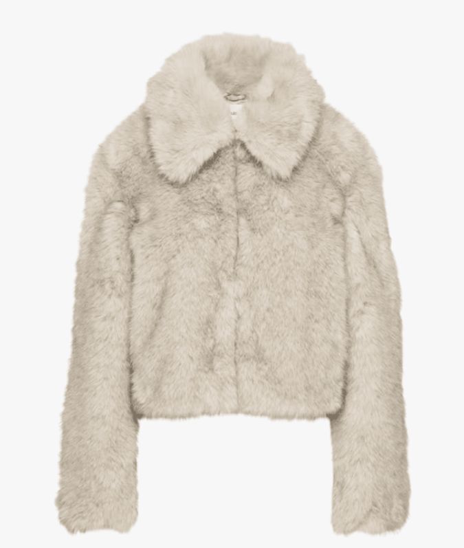 Premium Faux Fur Jacket – Beige | XS–L