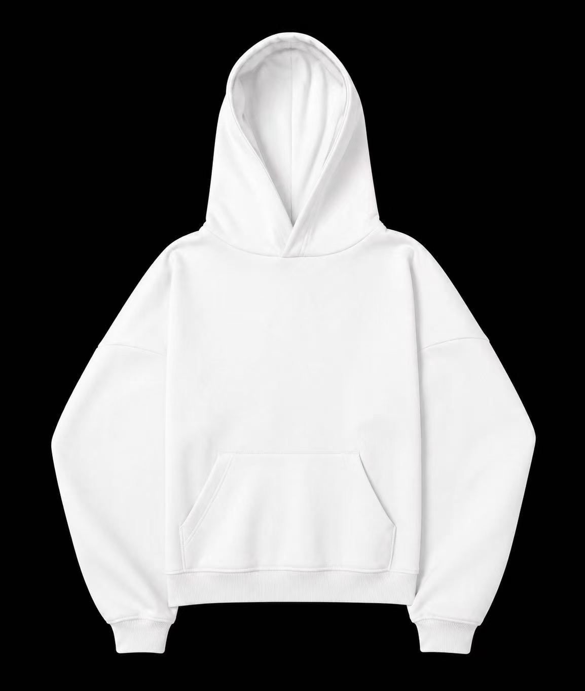 Wholesale Custom Unisex Hoodies - OEM ODM Blank Hooded Sweatshirts for Men Women Children Kids Heavyweight Pullover Hoodie White 001