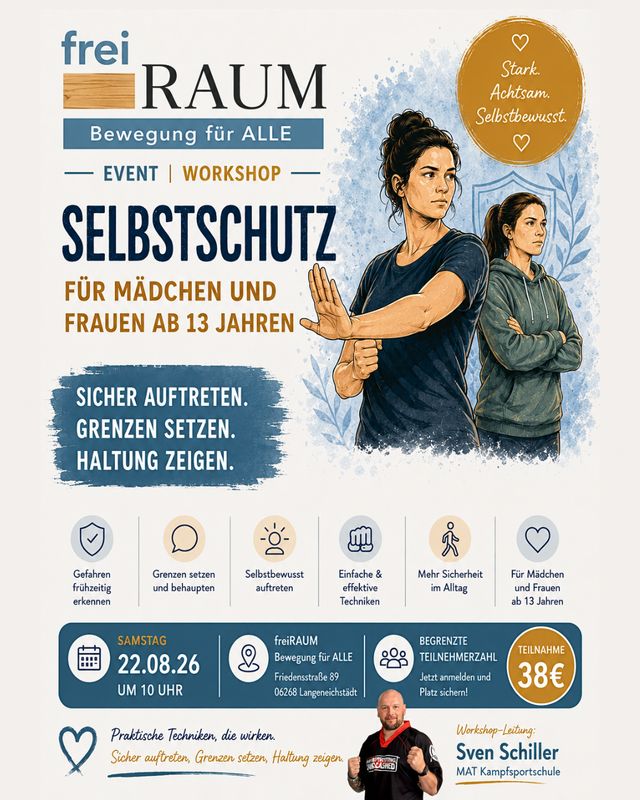 Workshop- Selbstschutz für Mädchen und Frauen ab 13 Jahren