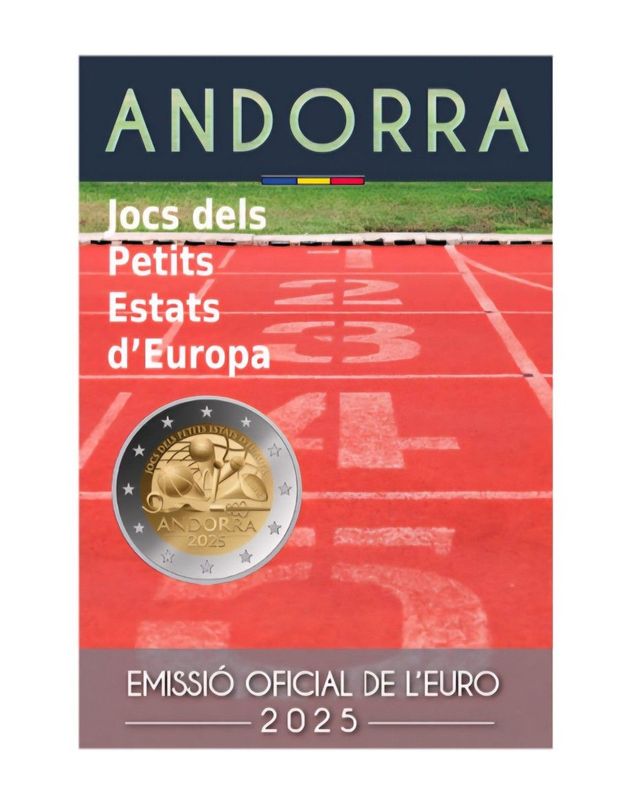 Coincard 2 euro Andorra 2025 - Juegos de los Pequeños Estados de Europa