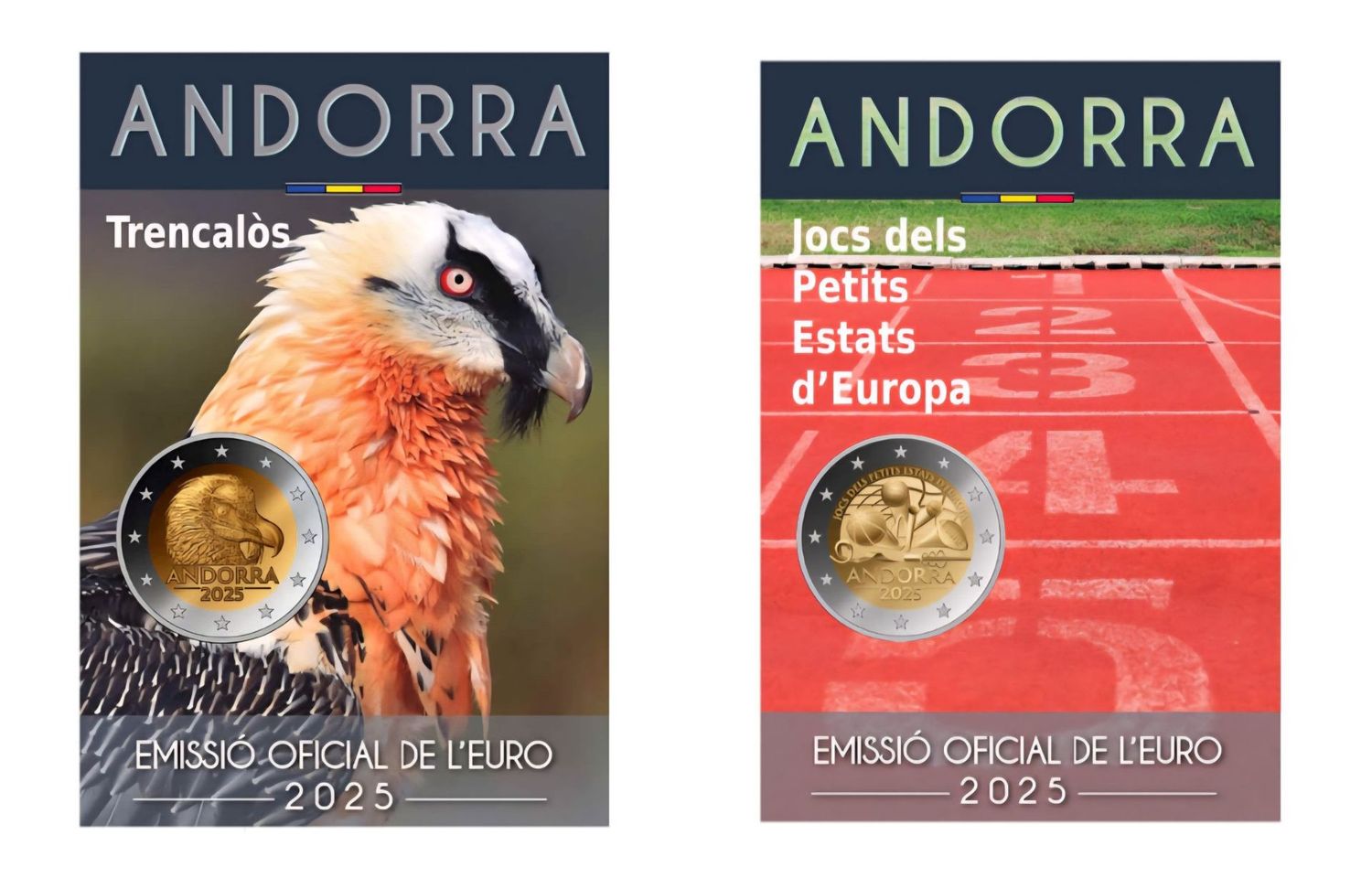 Pareja 2 euro Coincard Andorra 2025 Pareja 2 euro Coincard Andorra 2025
