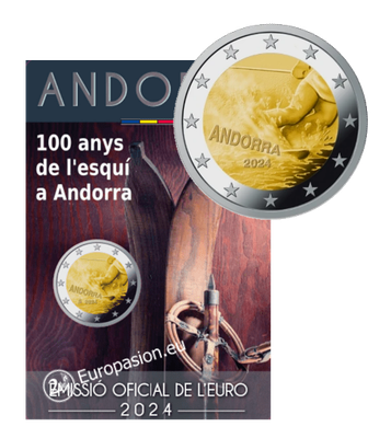 Coincard 2 euro Andorra 2024 - Esquí en Andorra