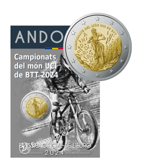 Coincard 2 euro Andorra 2024 - Mundial de Mountain Bike