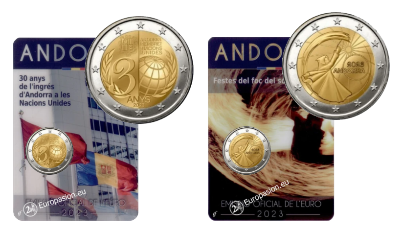 Pareja 2 euro Coincard Andorra 2023