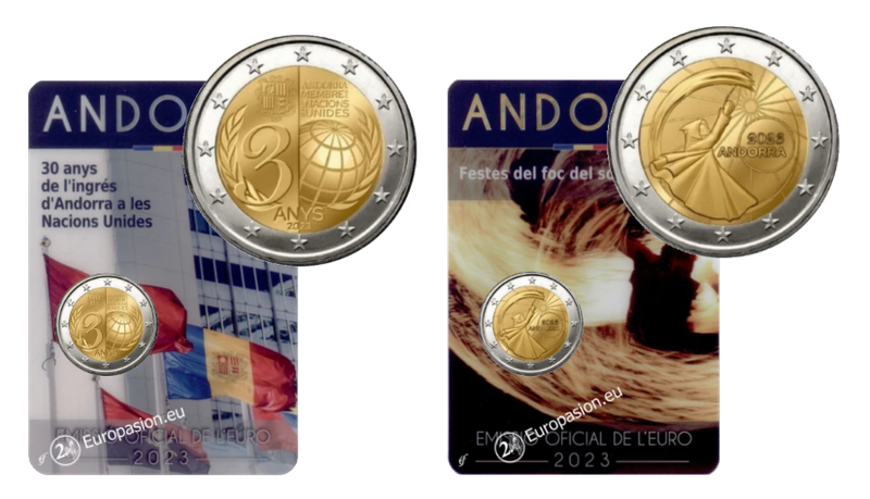 Pareja 2 euro Coincard Andorra 2023