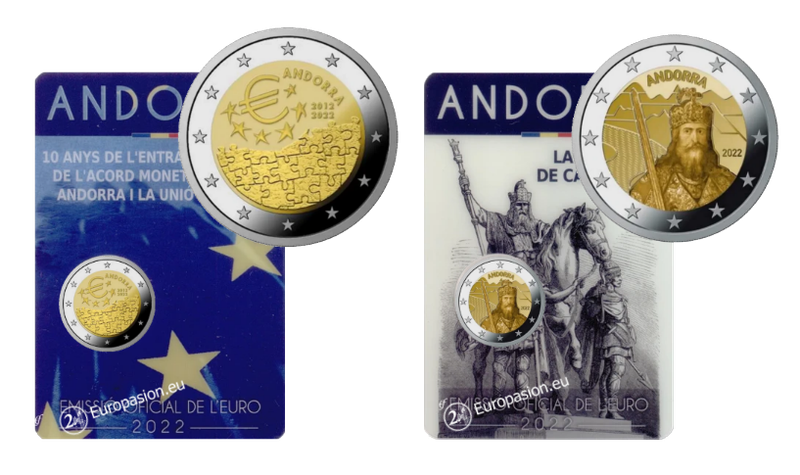 Pareja 2 euro Coincard Andorra 2022