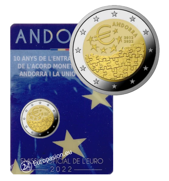 Coincard 2 euro Andorra 2022 - Acuerdo Monetario con la UE