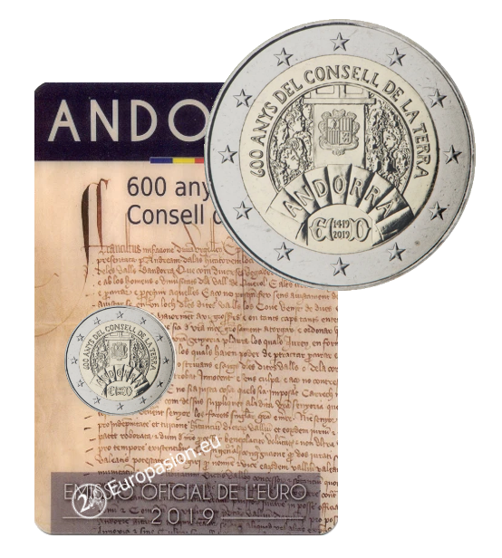 Coincard 2 euro Andorra 2019 - Consell de la Terra Coincard 2 euro Andorra 2019 - Consell de la Terra