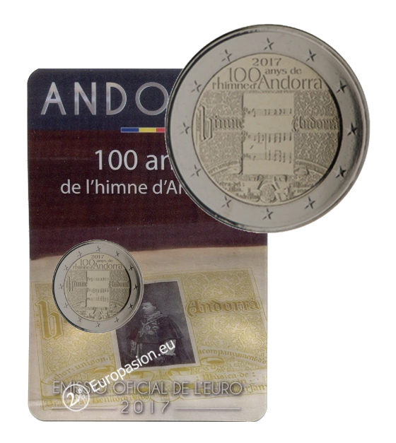 Coincard 2 euro Andorra 2017 - Himno de Andorra Coincard 2 euro Andorra 2017 - Himno de Andorra