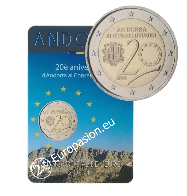 Coincard 2 euro Andorra 2014 - Consejo de Europa