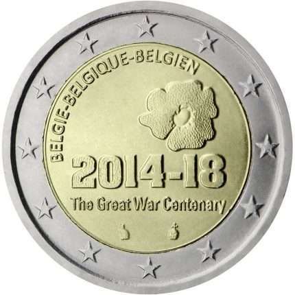 UNC 2 euro Belgica 2014 - Primera Guerra Mundial