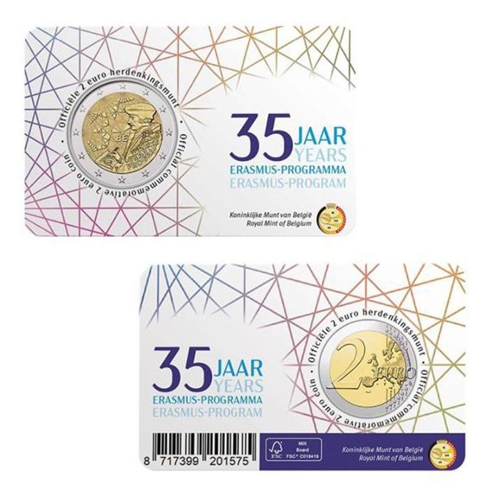 Coincard 2 euro Belgica 2022 - Programa Erasmus