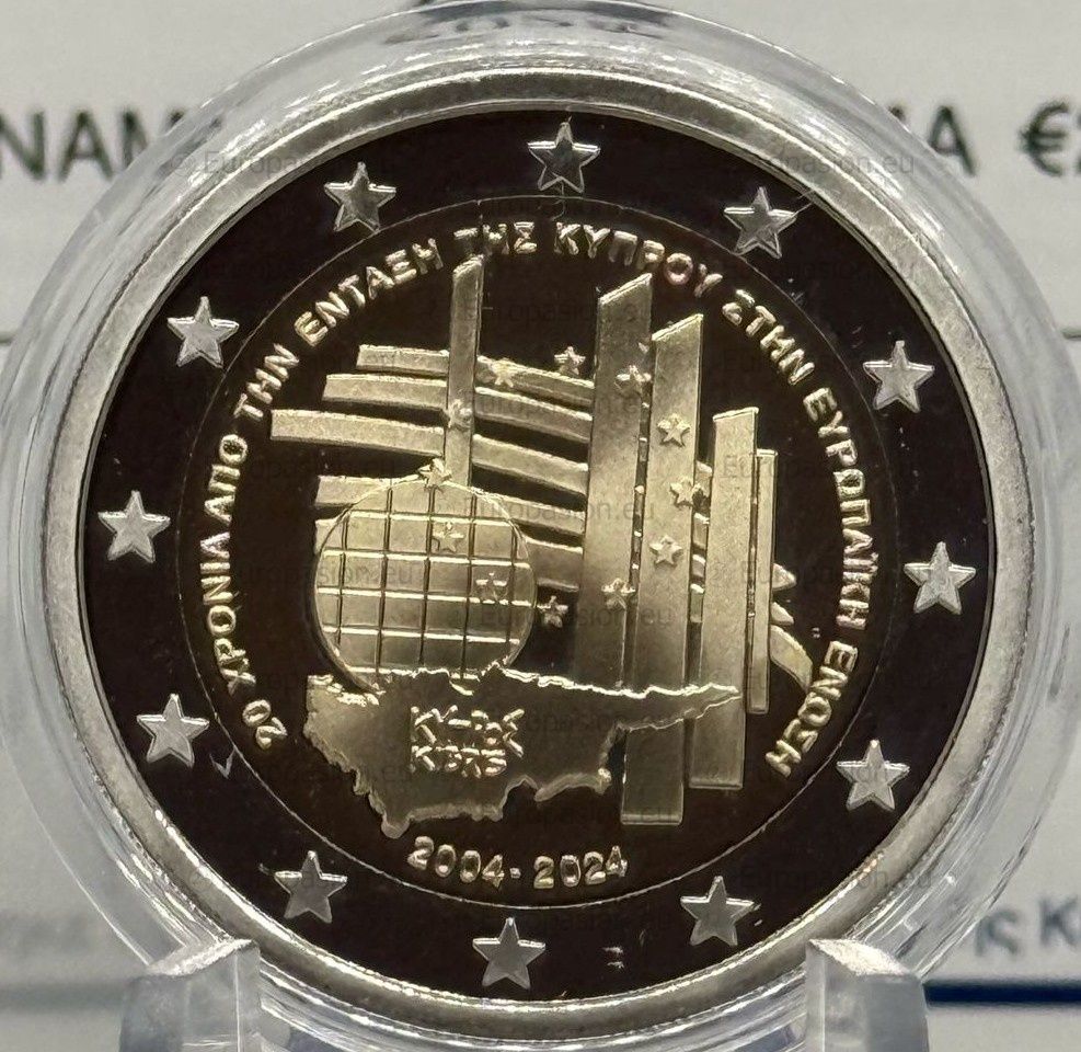 Proof 2 euro Chipre 2024 - Adhesión a la Unión Europea Proof 2 euro Chipre 2024 - Adhesión a la Unión Europea