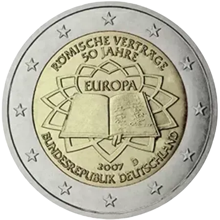 UNC 2 euro Alemania 2007 - Tratado de Roma UNC 2 euro Alemania 2007 - Tratado de Roma