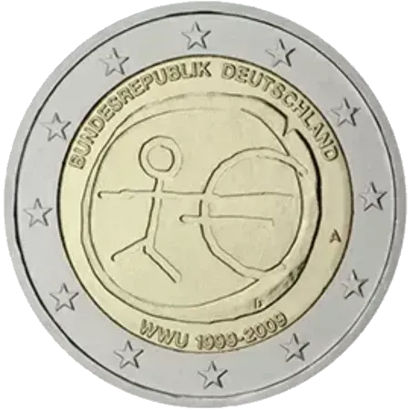 UNC 2 euro Alemania 2009 - Unión Económica y Monetaria UNC 2 euro Alemania 2009 - Unión Económica y Monetaria