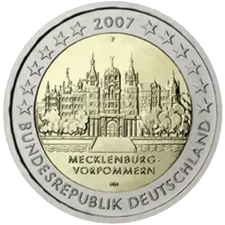 UNC 2 euro Alemania 2007 - Mecklenburg-Vorpommern UNC 2 euro Alemania 2007 - Mecklenburg-Vorpommern
