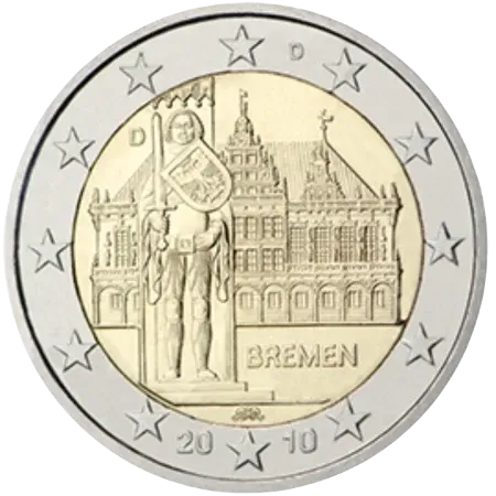 UNC 2 euro Alemania 2010 - Bremen UNC 2 euro Alemania 2010 - Bremen