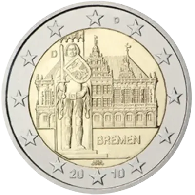 UNC 2 euro Alemania 2010 - Bremen UNC 2 euro Alemania 2010 - Bremen