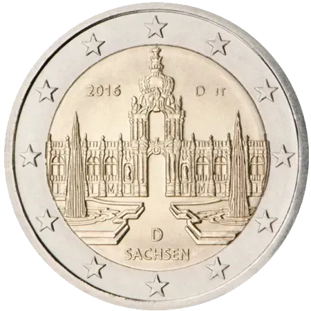 UNC 2 euro Alemania 2016 - Sachsen UNC 2 euro Alemania 2016 - Sachsen