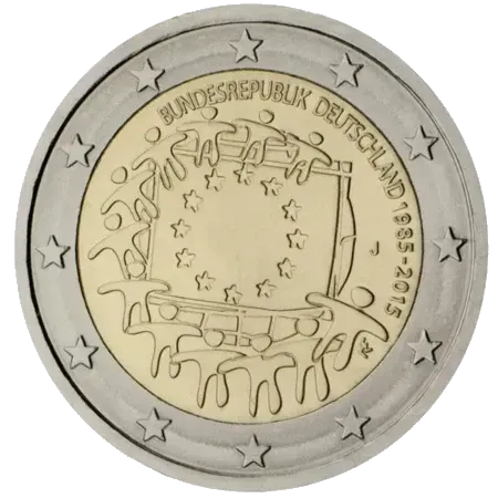UNC 2 euro Alemania 2015 - Bandera de la Unión Europea UNC 2 euro Alemania 2015 - Bandera de la Unión Europea