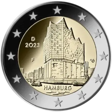 UNC 2 euro Alemania 2023 - Hamburgo