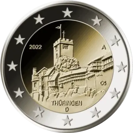 UNC 2 euro Alemania 2022 - Thüringen