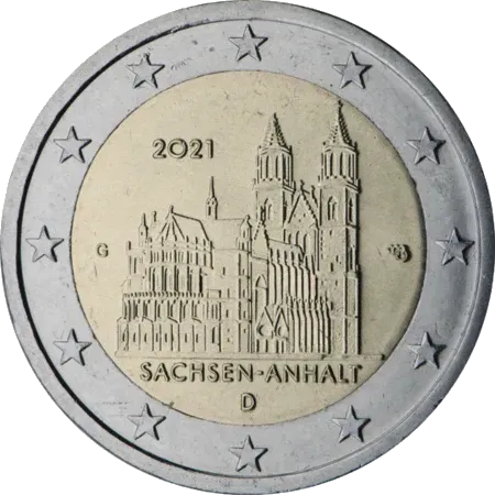 UNC 2 euro Alemania 2021 - Sachsen-Anhalt UNC 2 euro Alemania 2021 - Sachsen-Anhalt