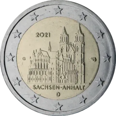 UNC 2 euro Alemania 2021 - Sachsen-Anhalt UNC 2 euro Alemania 2021 - Sachsen-Anhalt