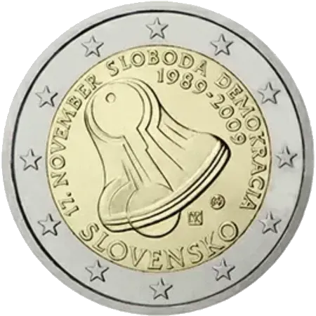 UNC 2 euro Eslovaquia 2009 - 17 de Noviembre de 1989 UNC 2 euro Eslovaquia 2009 - 17 de Noviembre de 1989