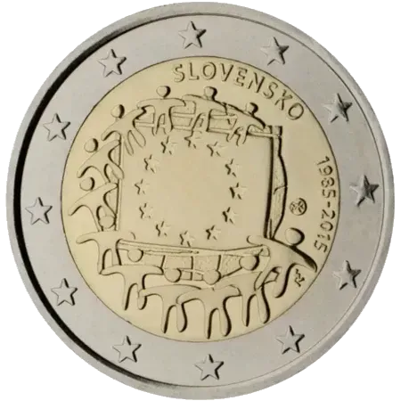 UNC 2 euro Eslovaquia 2015 - Bandera de la Unión Europea UNC 2 euro Eslovaquia 2015 - Bandera de la Unión Europea