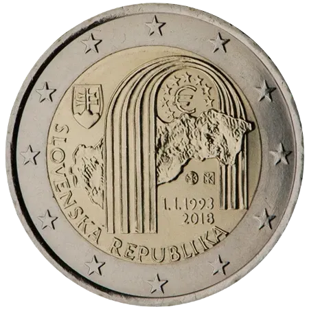 UNC 2 euro Eslovaquia 2018 - Fundación de la República UNC 2 euro Eslovaquia 2018 - Fundación de la República
