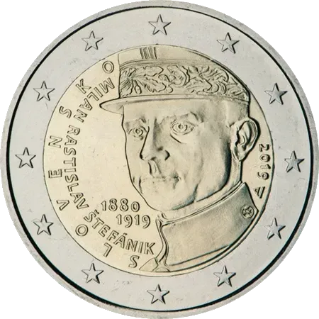 UNC 2 euro Eslovaquia 2019 - Milan Rastislav Štefánik UNC 2 euro Eslovaquia 2019 - Milan Rastislav Štefánik