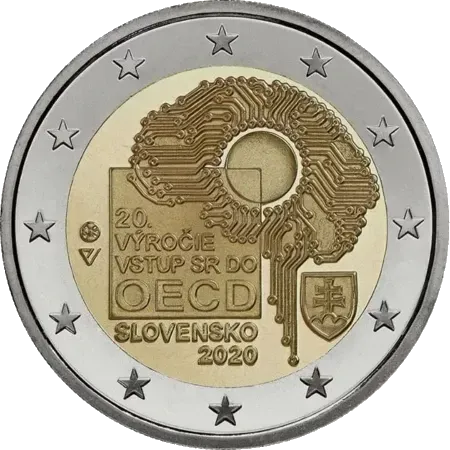 UNC 2 euro Eslovaquia 2020 - Adhesión a la OCDE