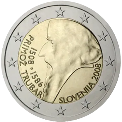 UNC 2 euro Eslovenia 2008 - Primož Trubar