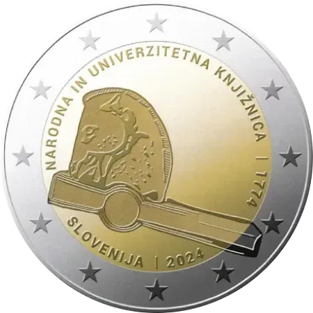 UNC 2 euro Eslovenia 2024 - Biblioteca Nacional UNC 2 euro Eslovenia 2024 - Biblioteca Nacional