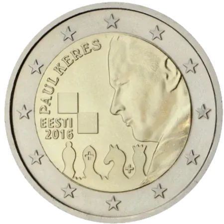 UNC 2 euro Estonia 2016 - Paul Keres UNC 2 euro Estonia 2016 - Paul Keres