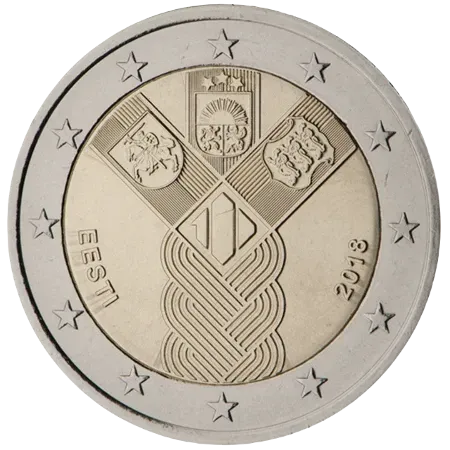 UNC 2 euro Estonia 2018 - Repúblicas Bálticas UNC 2 euro Estonia 2018 - Repúblicas Bálticas