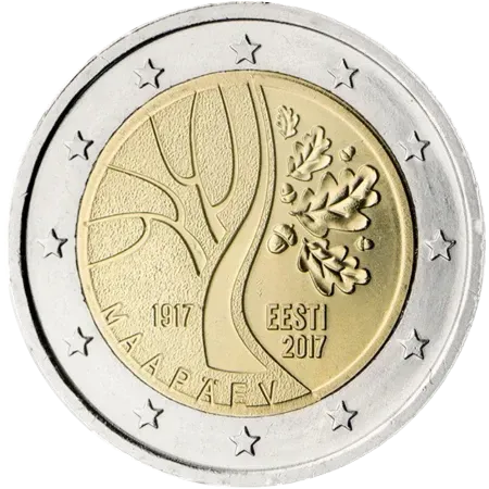 UNC 2 euro Estonia 2017 - Camino a la Independencia UNC 2 euro Estonia 2017 - Camino a la Independencia