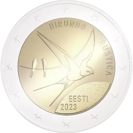 UNC 2 euro Estonia 2023 - Golondrina UNC 2 euro Estonia 2023 - Golondrina