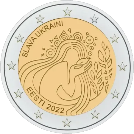 UNC 2 euro Estonia 2022 - Ucrania y la Libertad