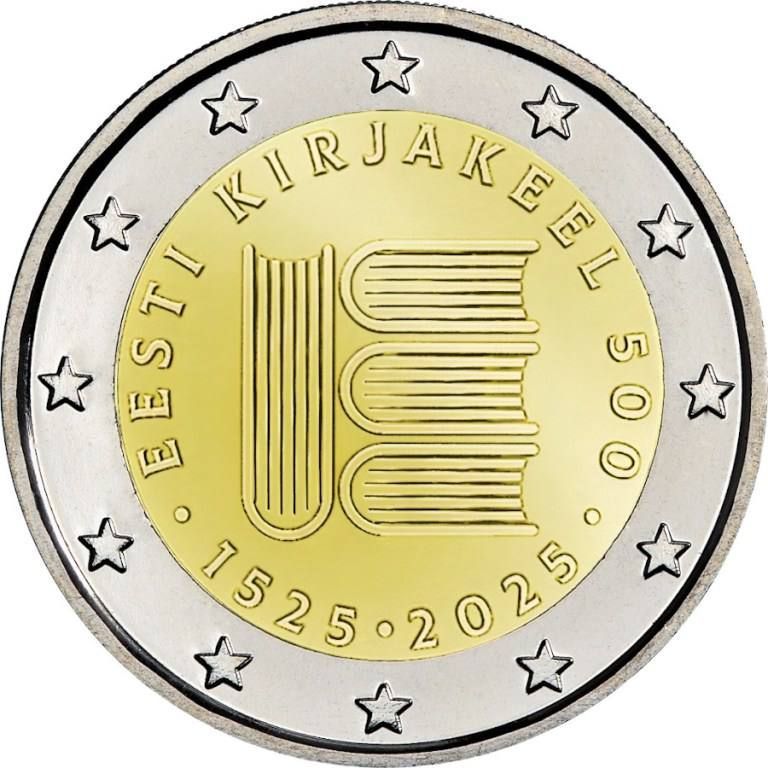 UNC 2 euro Estonia 2025 - Primer Texto en Estonio