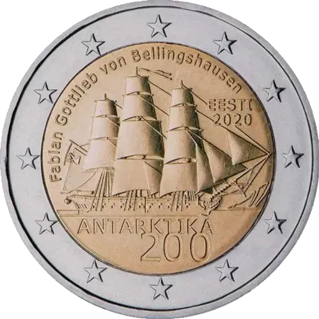 UNC 2 euro Estonia 2020 - Llegada a la Antártida UNC 2 euro Estonia 2020 - Llegada a la Antártida