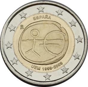 UNC 2 euro España 2009 - Unión Económica y Monetaria - Error UNC 2 euro España 2009 - Unión Económica y Monetaria - Error