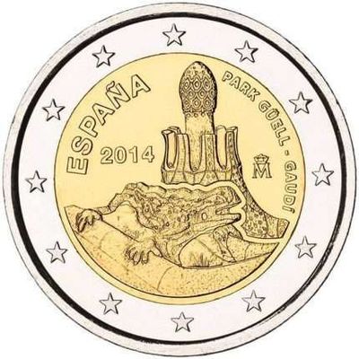 UNC 2 euro España 2014 - Park Güell UNC 2 euro España 2014 - Park Güell